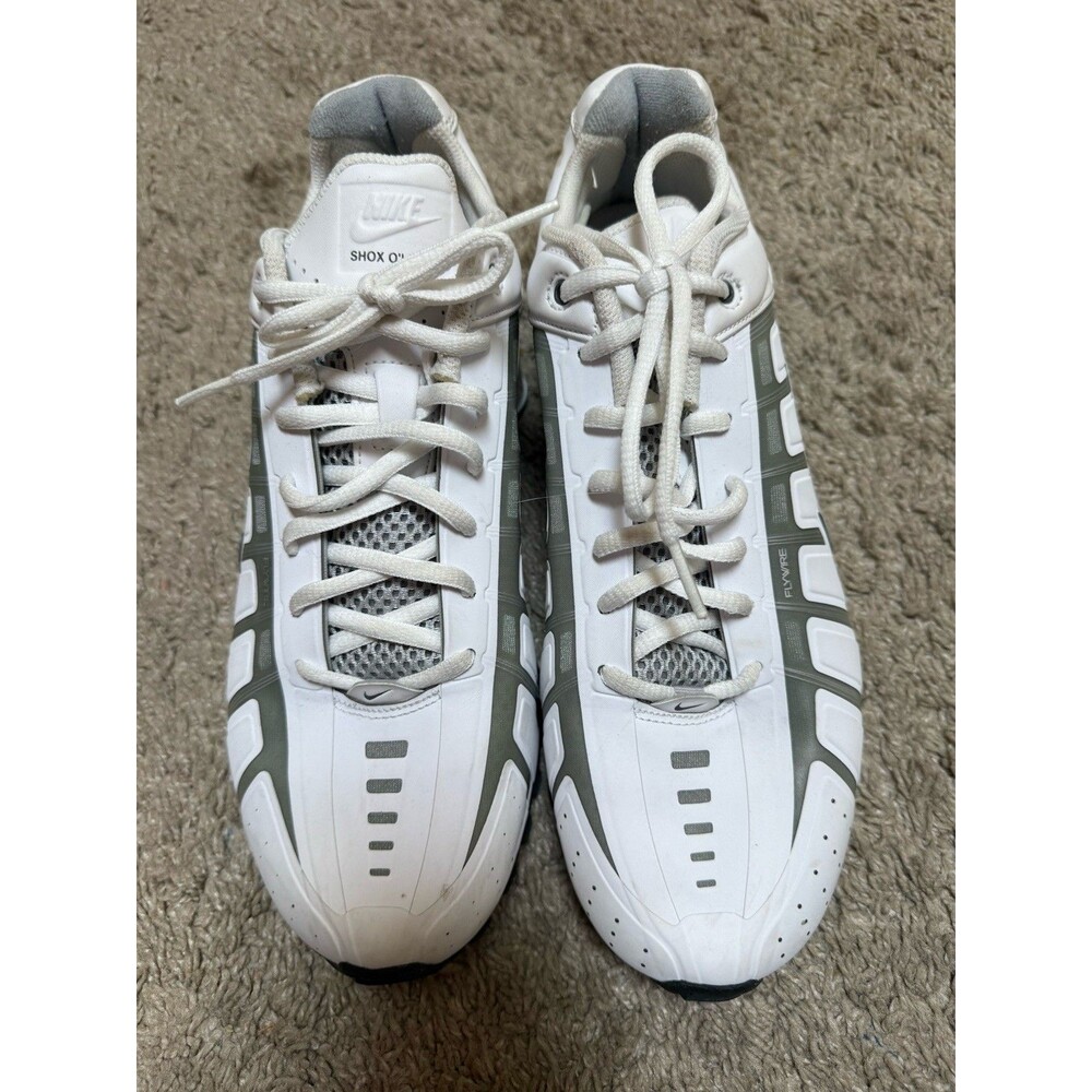 Nike Womens Shox O'Leven Flywire Athletic Running Shoes White Silver Size 6.5